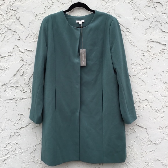 Eva Mendes Green Dress Coat Size Large - Picture 2 of 7